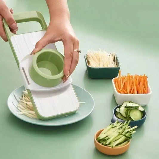 5in1 Vegetable Stainless Steel Cutter (with Box Packing)
